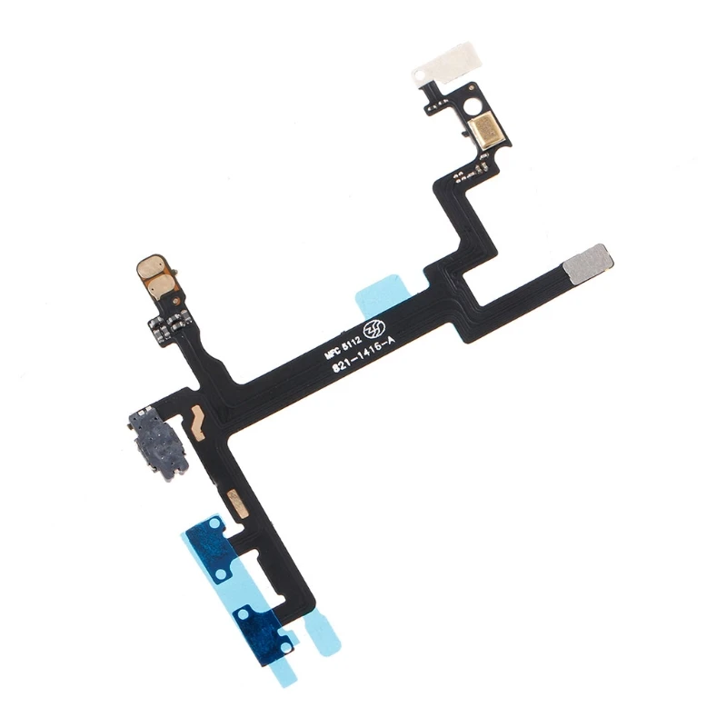 Free shipping Phone Power Button On Off Mute Volume Switch Connector Flex Cable For iPhone 5|Шлейфы для мобильных