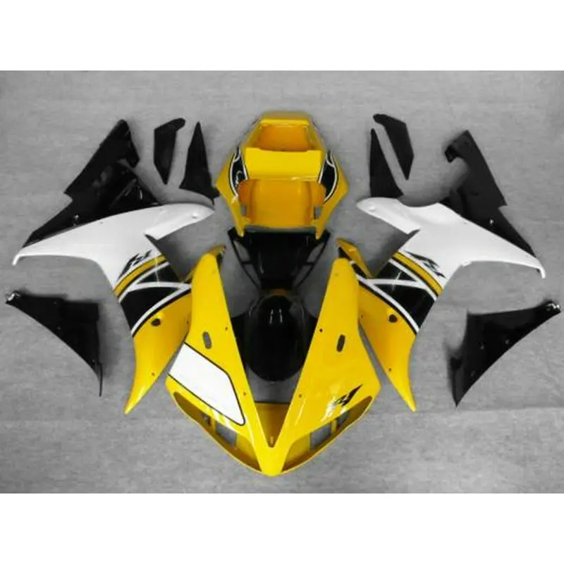 Набор для полной инжекции MOTOMARTS обтекатель Ямаха R1 2002 2003 YZF 02 03 белый желтый
