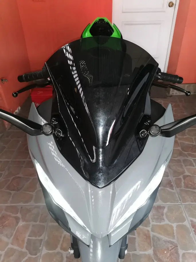 Для Kawasaki Ninja 400- мотоцикл Высокое качество PC пластик лобовое стекло дефлекторы ветра с кронштейном