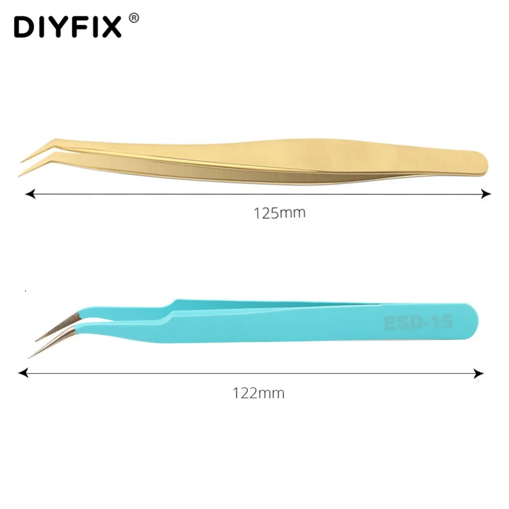 Пинцет DIYFIX для наращивания ресниц пинцет из нержавеющей стали с изогнутыми