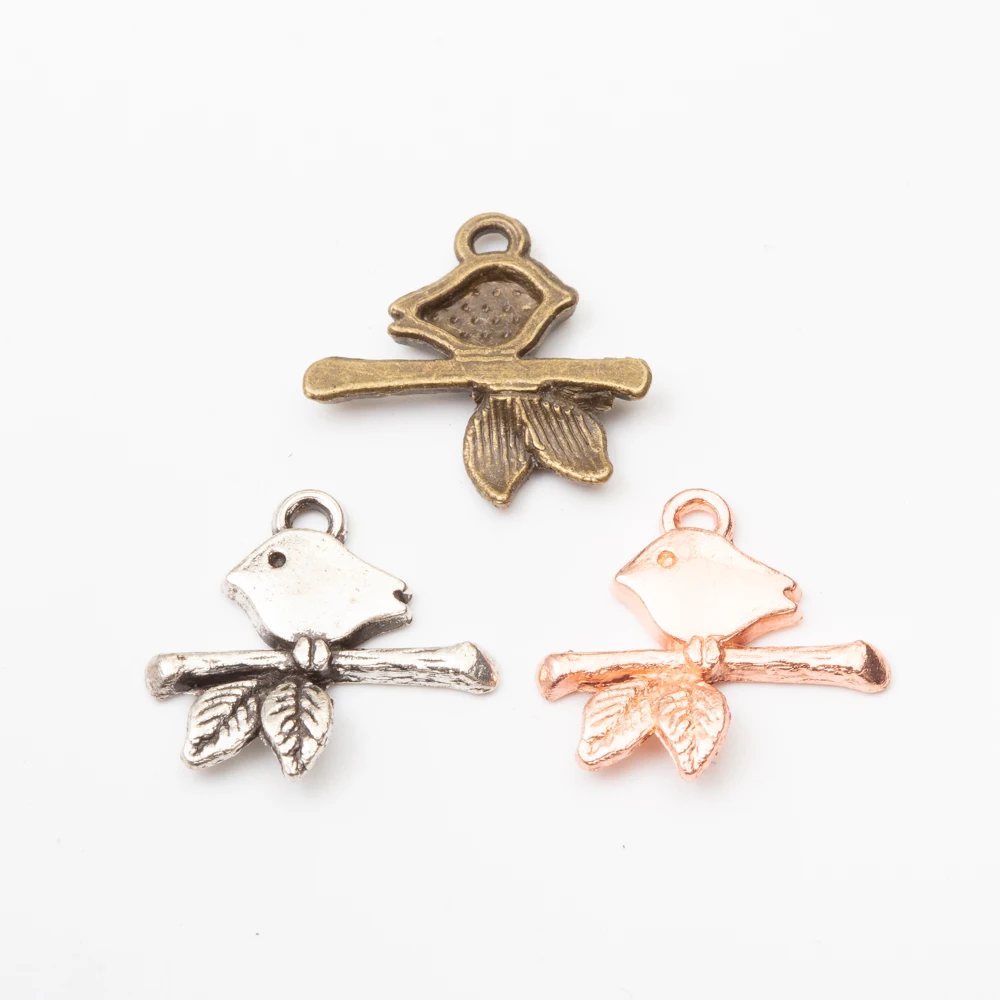 

48pcs Vintage Charms Animal bird pendant Bracelets Necklace DIY Metal Jewelry Making 5832