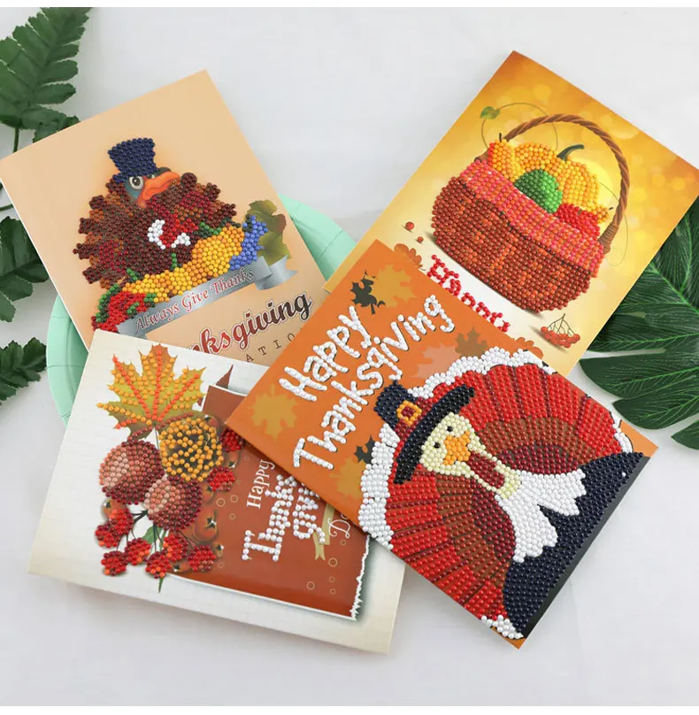 Поздравительная открытка с алмазной живописью 5D на День Благодарения Новый год и