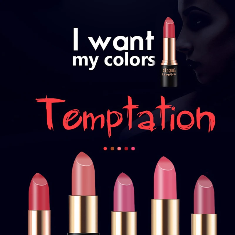 New Matte Lipstick 12color Easy To Wear Waterproof Long-lasting Matte Lip Gloss Lipstick Lady Sexy Lipstick Lip Balm TSLM2