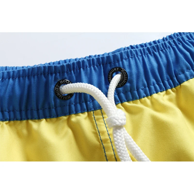 Новая летняя мужская пляжная одежда sunga полосатые карманные плавки для мужчин