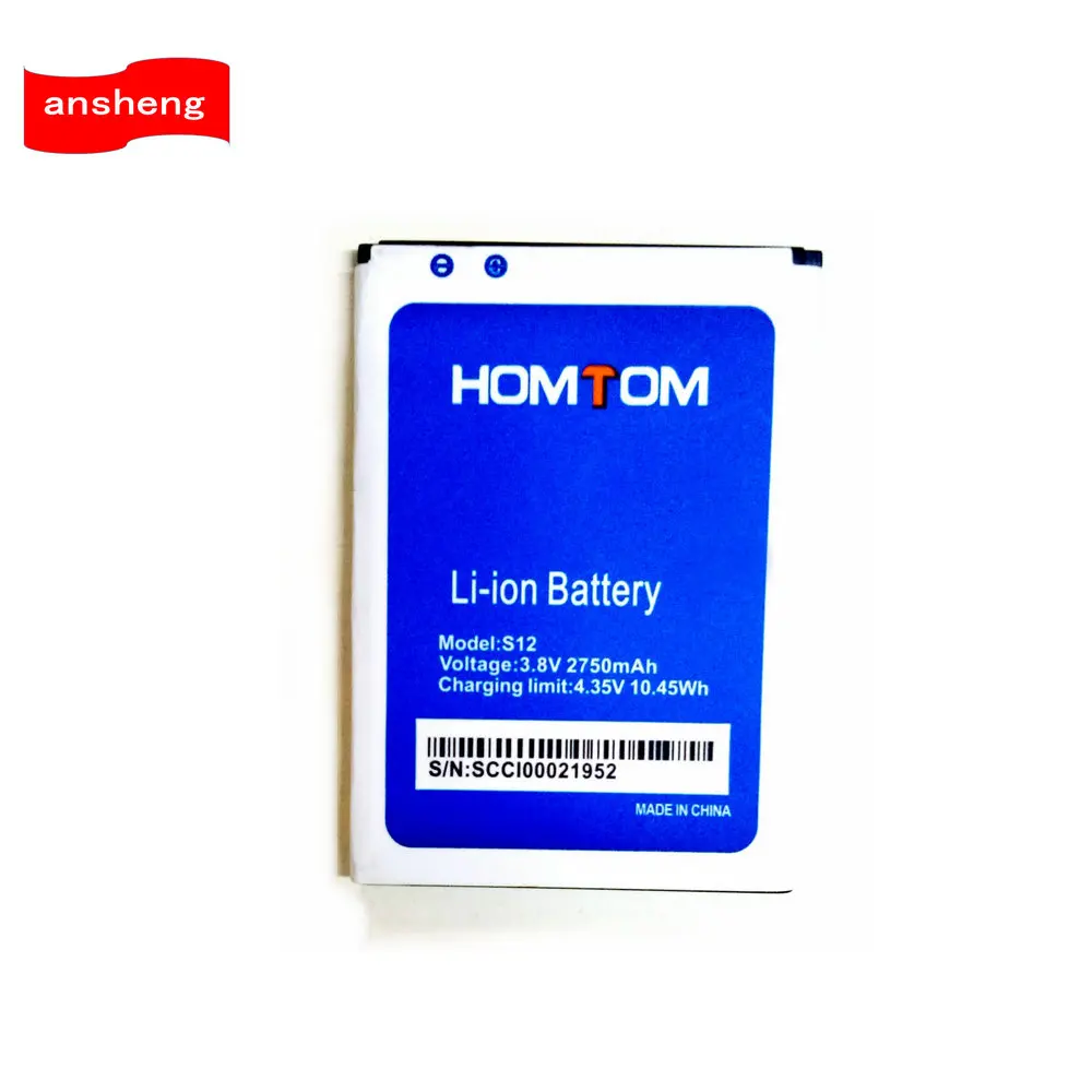 

High Quality 2750mAh S12 battery for Homtom S12 Smartphone