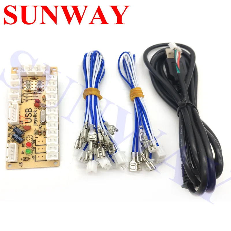 Model 3 2 проигрывателя Нулевая задержка игровой DIY KIT USB энкодер ПК для джойстика для 4way& 8way Zippy джойстик и 4,8 мм Кнопка - Цвет: Model 3