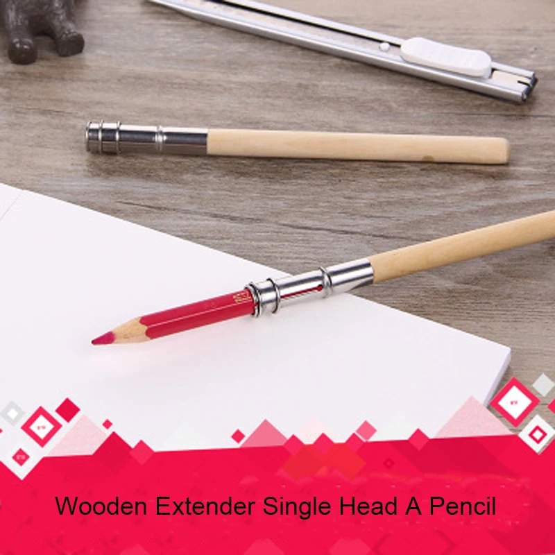 1 шт. деревянный карандаш удлиняющийся с одним отверстием удлиняющий держатель