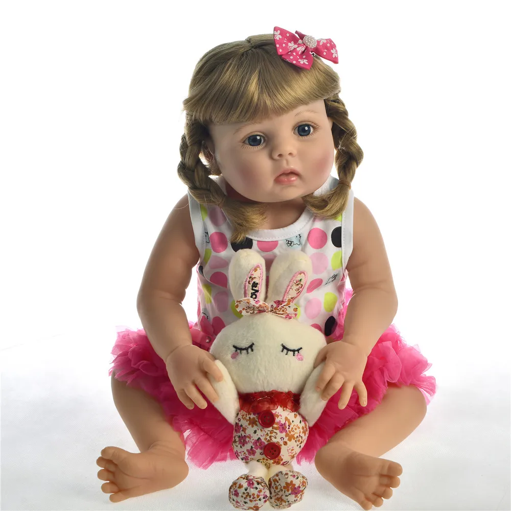 

Кукла реборн силиконовая виниловая для девочек, полноразмерная Кукла-младенец принцессы, игрушка в подарок, 57 см