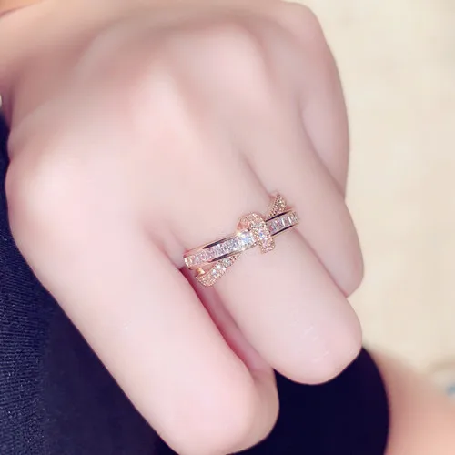 New Fashion Rings Europe and United States Cross Ring Adjustable For Women Super Flashing Zircon Temperament Wild Open | Украшения и