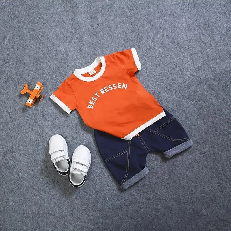 2 шт. хлопковая футболка с коротким рукавом и надписью для мальчиков девочек |