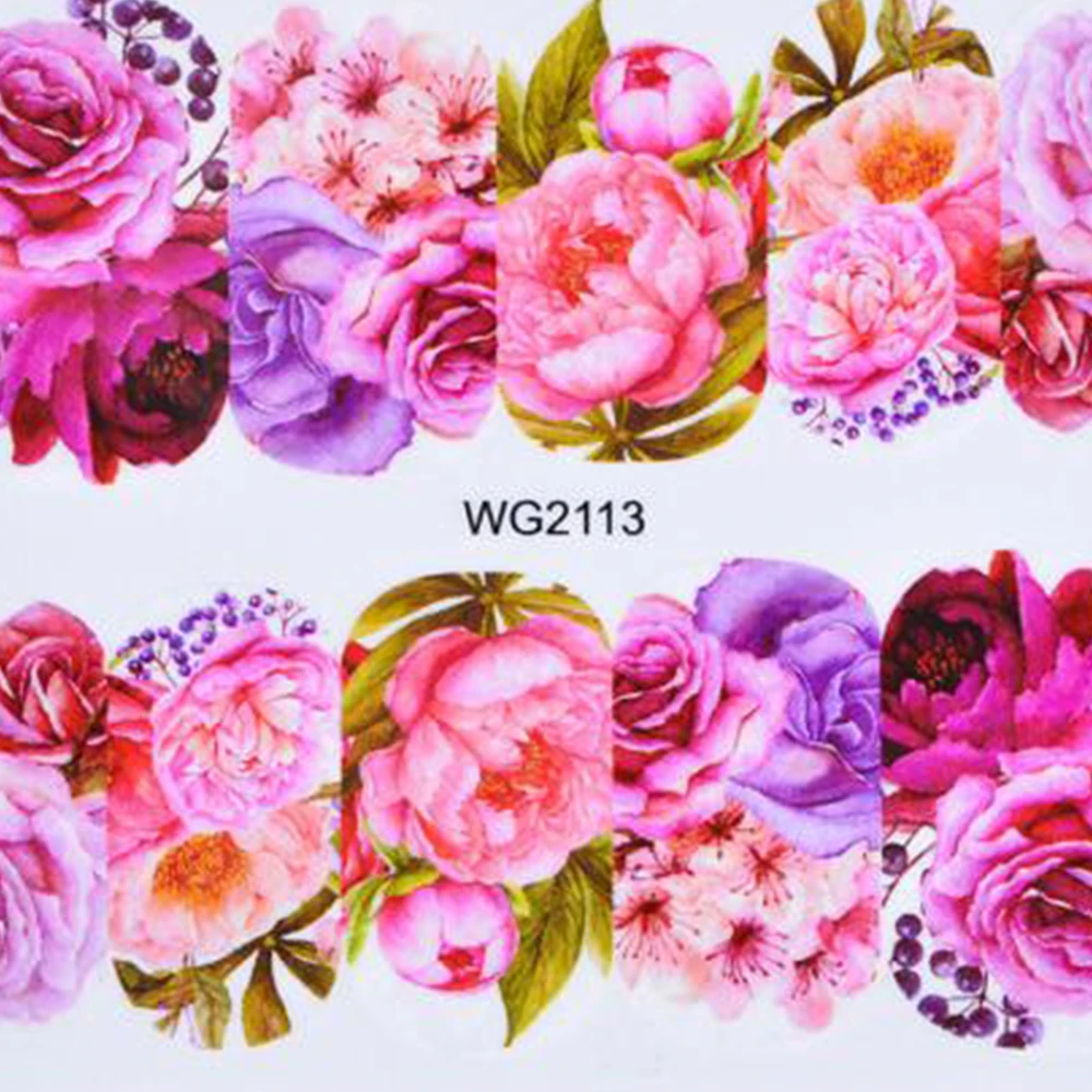 Цветок цветные наклейки для ногтей ко Дню Святого Валентина наклейка с цветком