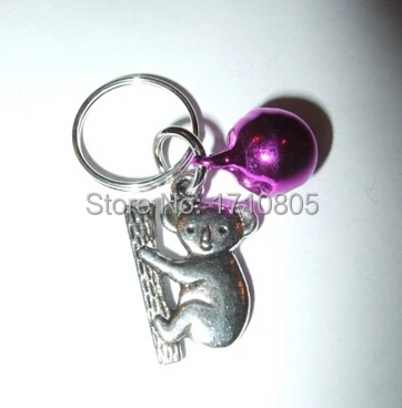 Лидер продаж 50 шт. Винтажный серебряный коала Медвежонок и смешанный колокольчик