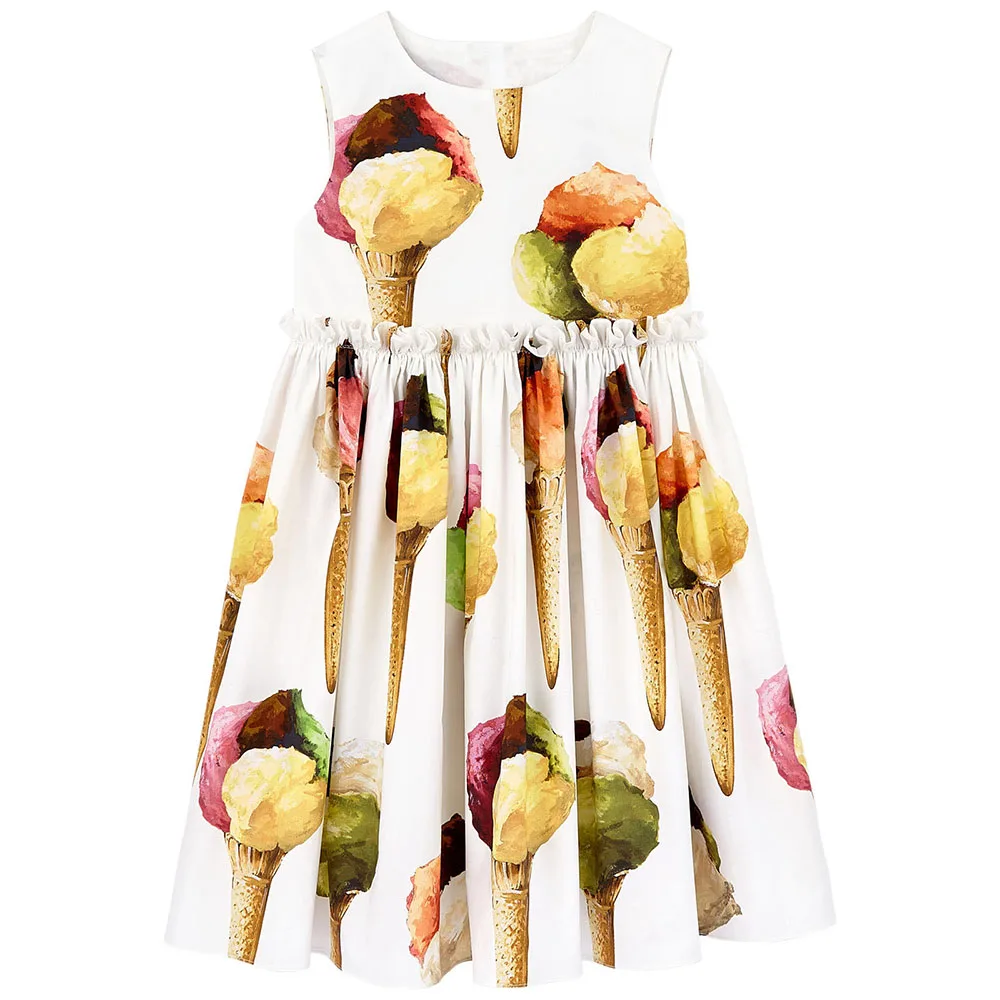 Нагрудник детский летний с принтом мороженого | Детская одежда и обувь