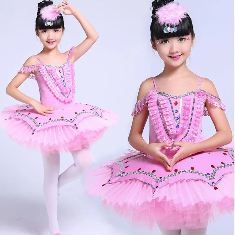 

Professional Sequined Ballet Tutu Costumes Adult Children pancake Tulle Swan Dancing wear Dress Girls Stage Party Skating Dress