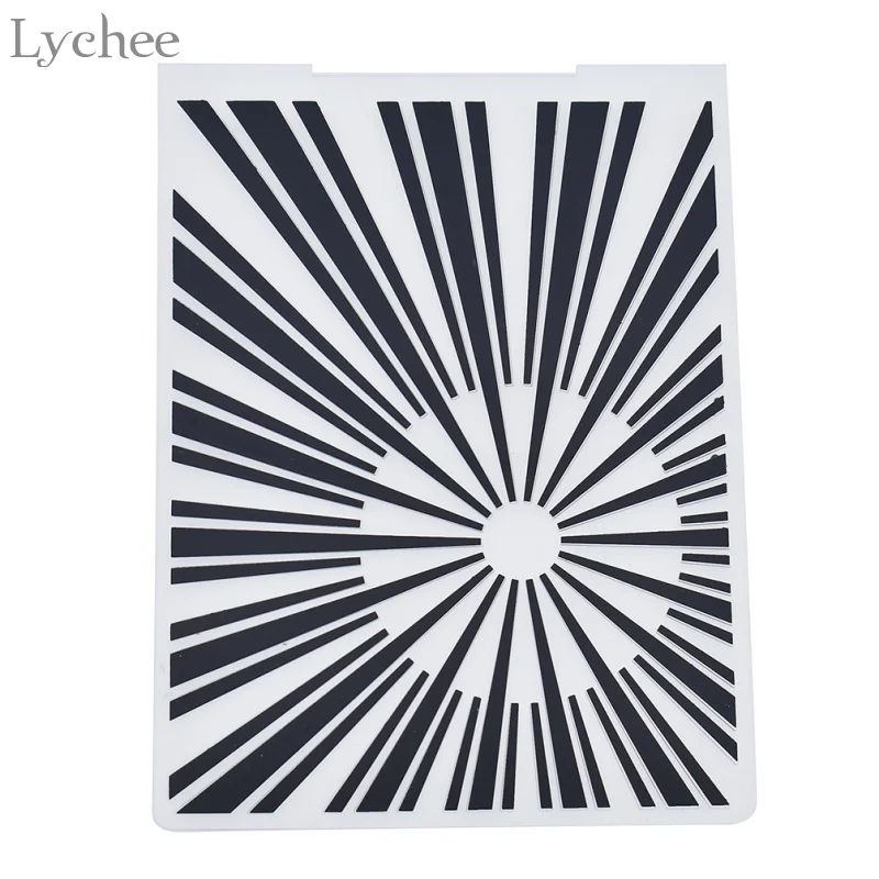 Lychee Ray Pattern Plastic Embossing Folder For Scrapbook DIY Album Card Tool Template Stamp Making Decoration |