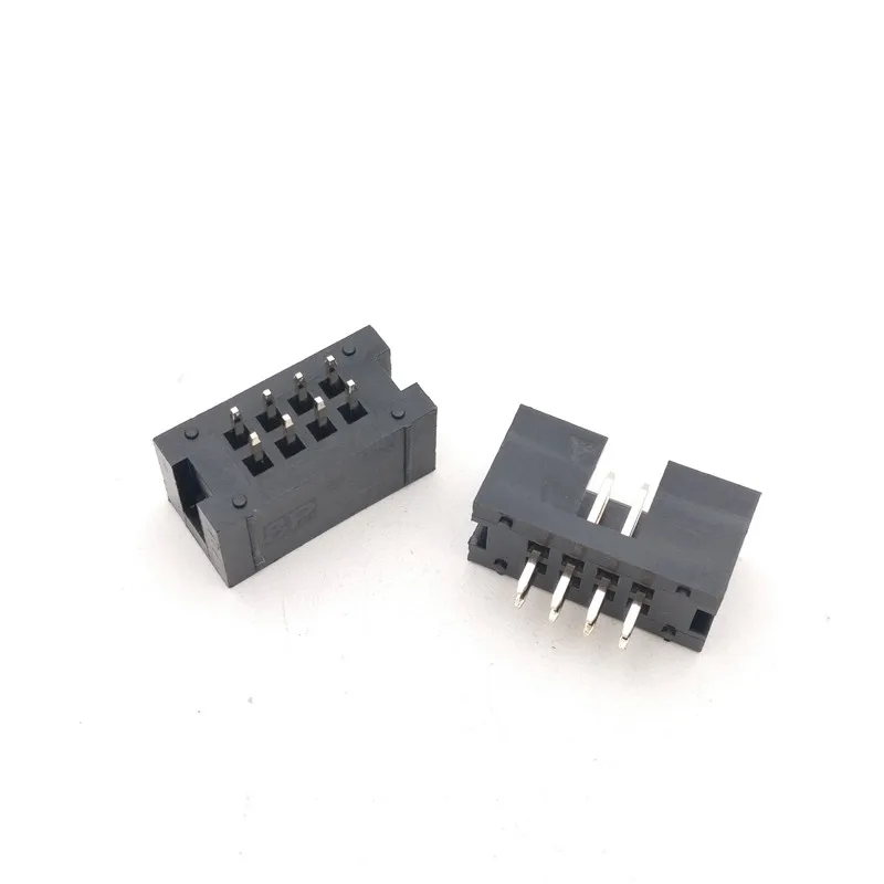 50PCS 6/8P JTAG ISP socket straight IDC Box headers connector 2.54mm Pitch Box headers female connector