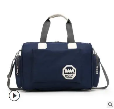 Navy blue large Многофункциональная сумка унисекс из ткани Оксфорд с большой вместительностью, модная сумка для путешествий, сумка для фитнеса, спортивная сумка, портативная дорожная мужская сумка ZL037 - Цвет: Navy blue large
