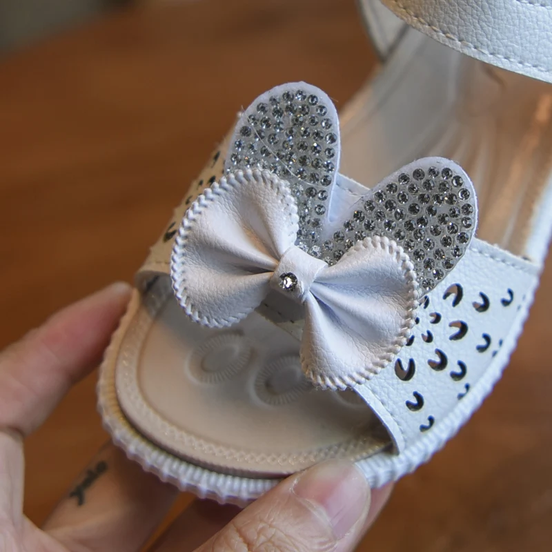 Новинка 2019 года летние модные сандалии принцессы с розовыми стразами модельные