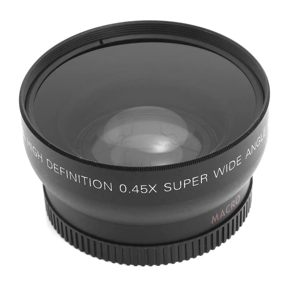 52 мм 0.45X Широкоугольный объектив для цифровой камеры HDV G02 черный|lens wide|lens for cameralens
