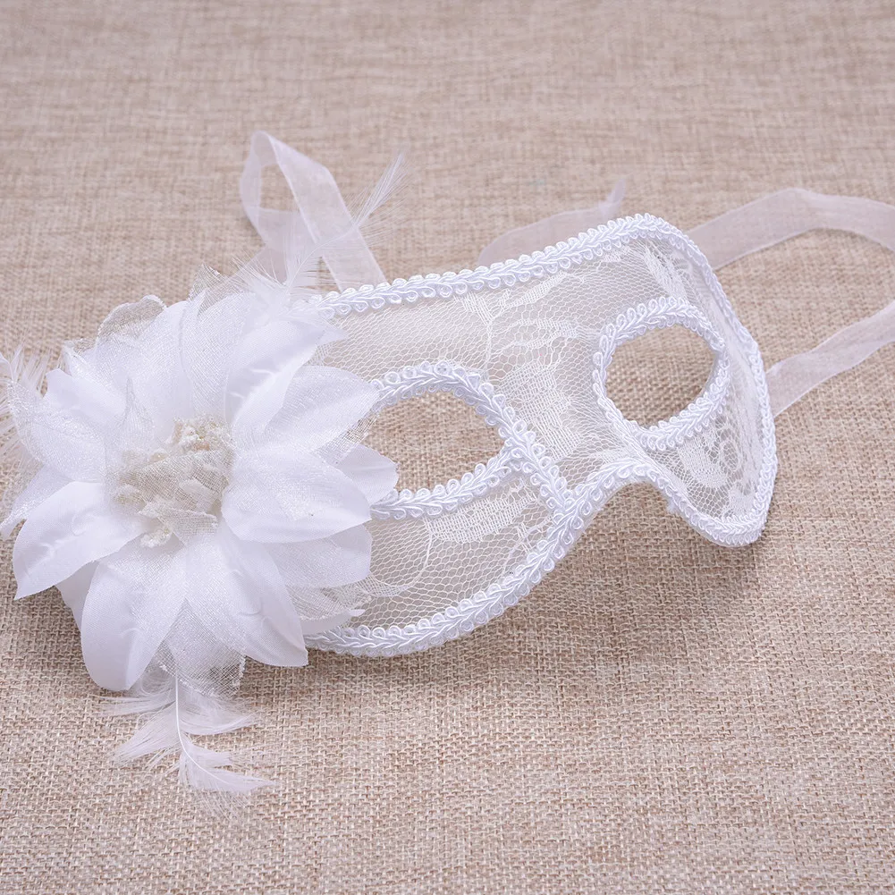 Маска для танцев с боковым цветком женский маскарадный костюм девочек нарядная