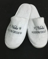 custom name bride spa slippers bridesmaid maid of honour bridal party slippers birthday christmas birthday wedding party favors