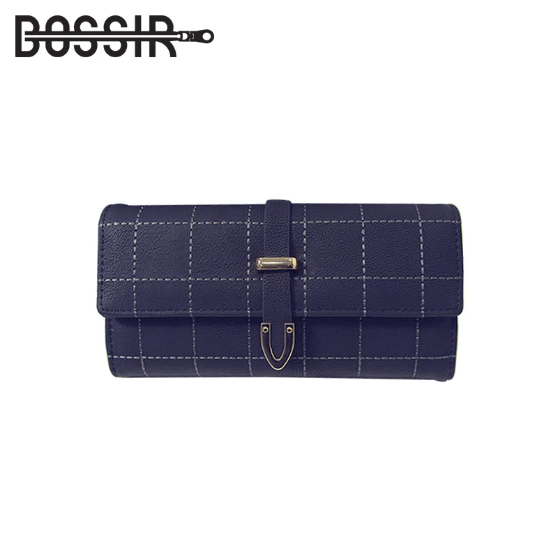 

Fashion Women Wallets Plaid Pattern Pu Leather 3 Folded Female Purse Wallet Women Clutch Billfold Coin Purse Card Holder