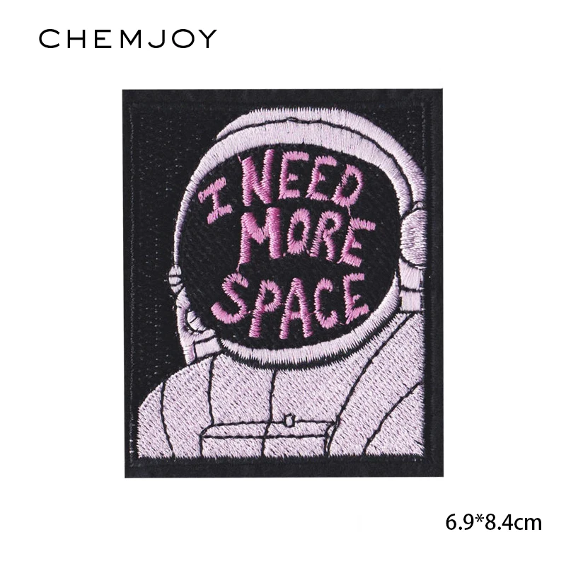 Вышитые термоклейкие нашивки Spaceman наклейки для одежды пришивная аппликация