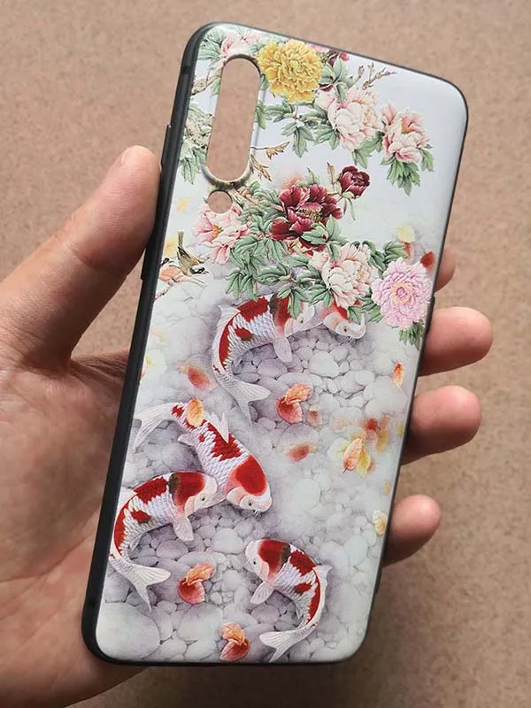 Для Xiao mi 9 чехол-накладка глобальная задняя крышка силиконовый матовый щит противоударный с 3D большим рельефным рельефом capas mi 9 SE чехол - Цвет: Colorful B