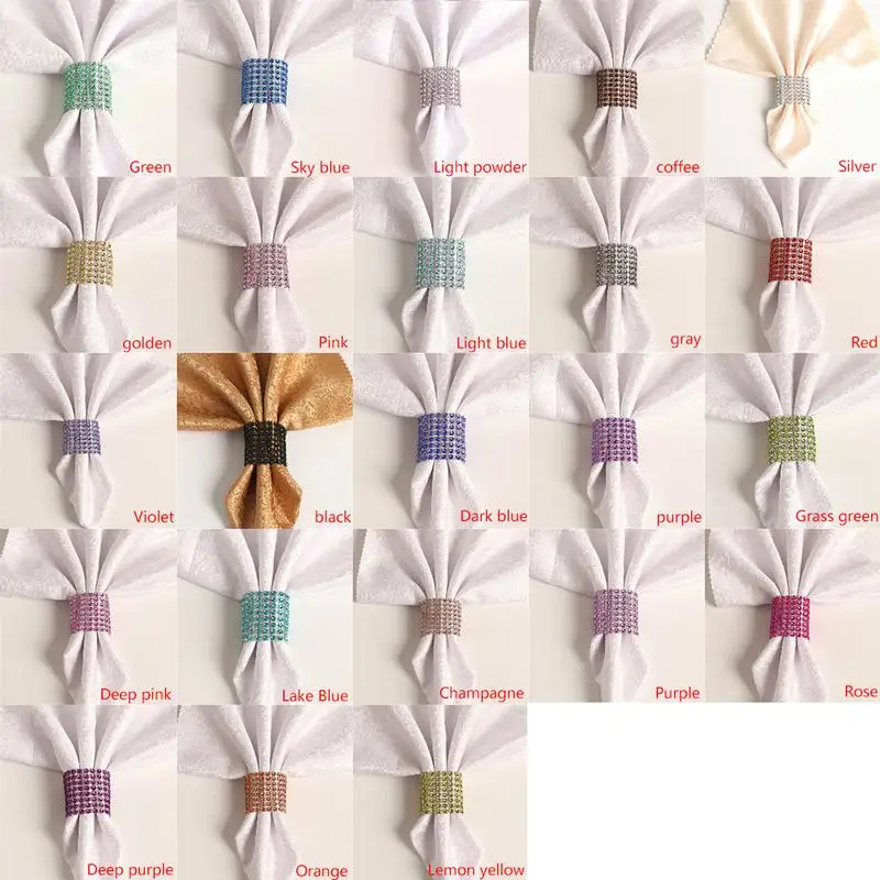 10 шт. кольца для салфеток со стразами|Украшения своими руками вечеринки| |