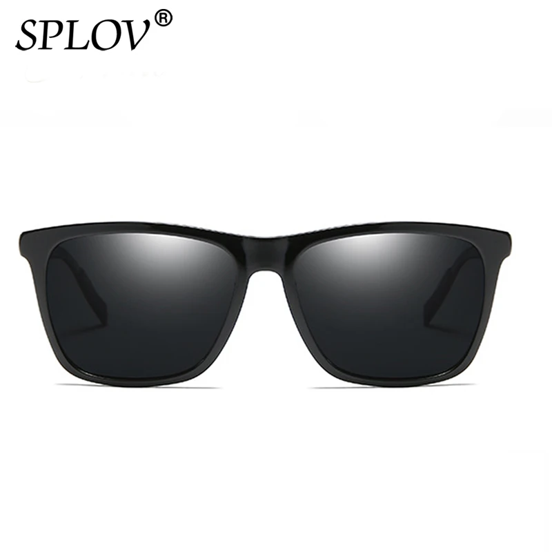 Солнцезащитные очки SPLOV Classic Square из алюминиевого магния с пружинными шарнирами и поляризационными линзами UV400 для мужчин и женщин винтажного стиля для вождения.