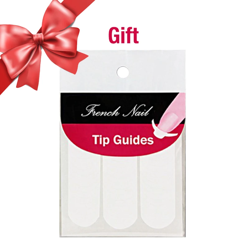 Vrenmol 2 шт. французский маникюрный набор для дизайна ногтей черный и красный цвет