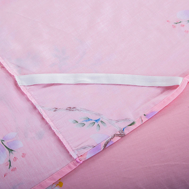 Пасторальный стиль розового цвета с принтом постельное белье юбка покрывало для