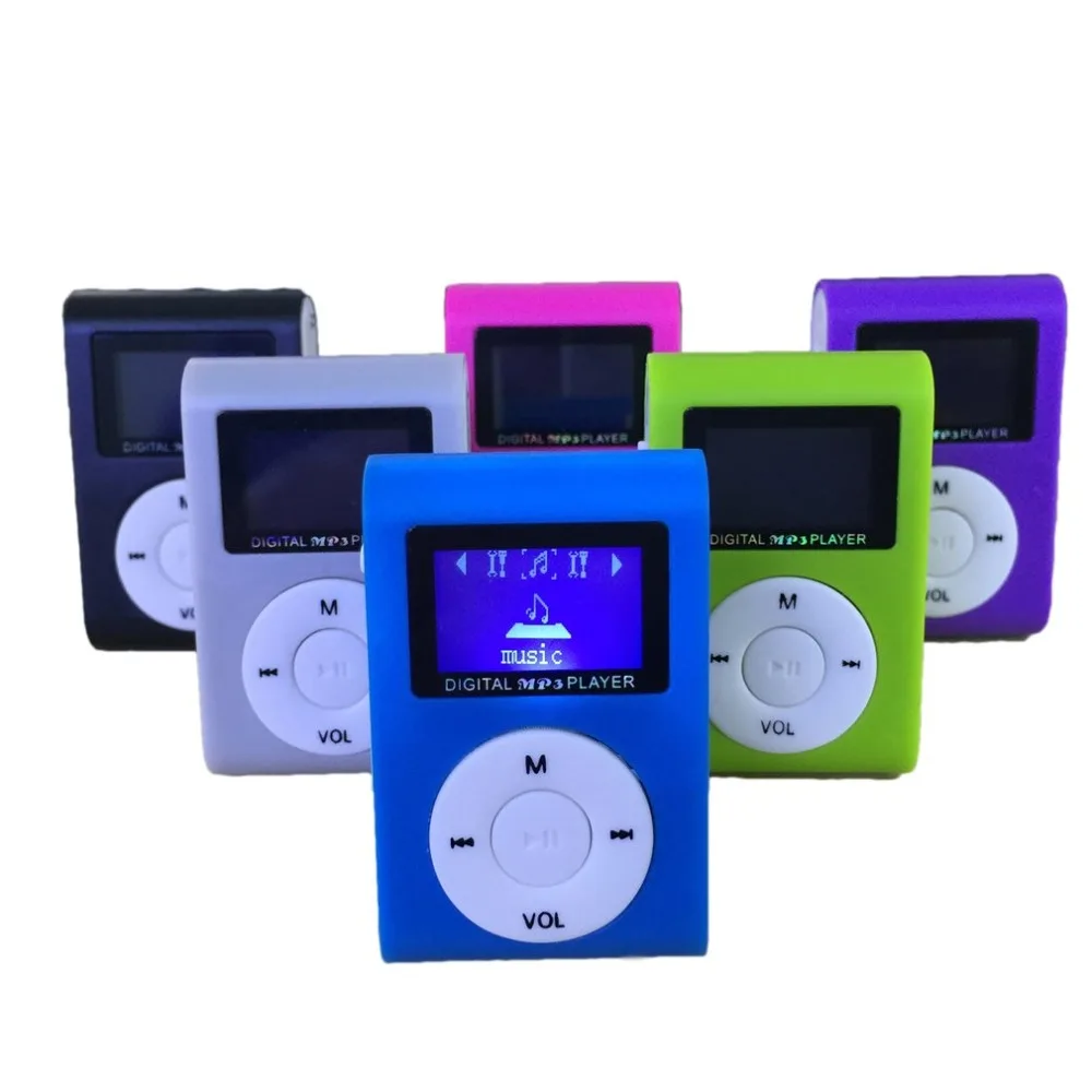 Компактный портативный mp3 плеер мини MP3 с ЖК экраном и поддержкой карт TF 32 ГБ walkman