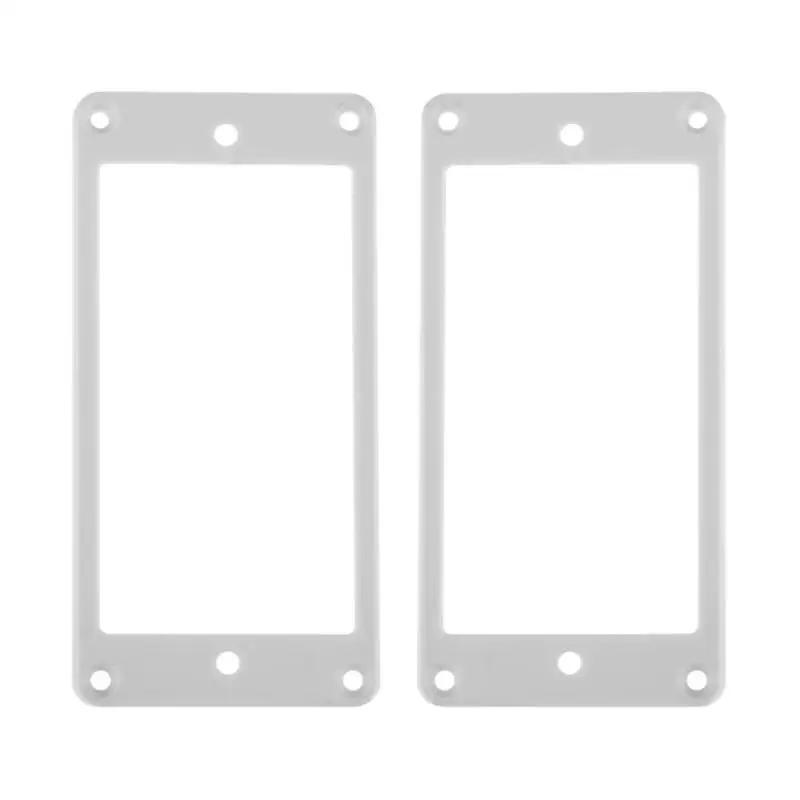 white 2шт золото/серебро/черный пластик гитара хамбакер монтажные кольцевые рамы для электрогитары 30 мм x 45 мм - Цвет: white