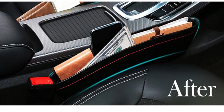 hot car seat pocket catcher auto car seat side gap pocket pu leather Sundries holder storage organizer bag box car accessories