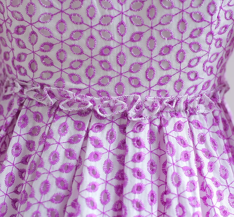 Женское платье Mostnica фиолетовое вечернее с геометрическим узором ажурное