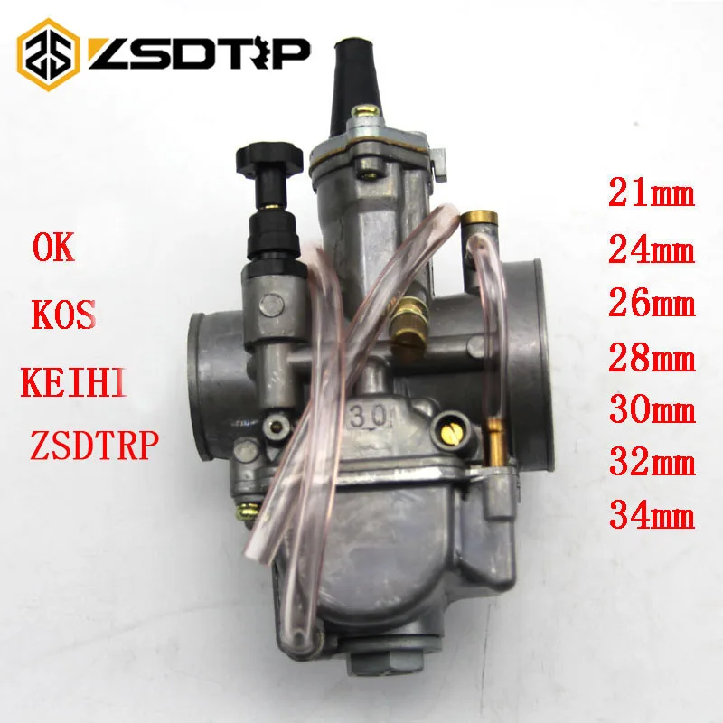 ZSDTRP 2-х тактный 4-тактный мотоцикл Keihin Koso OKO мотоцикла карбюратор Carburador 21 24 26 28 30 32 34 мм с Мощность Jet