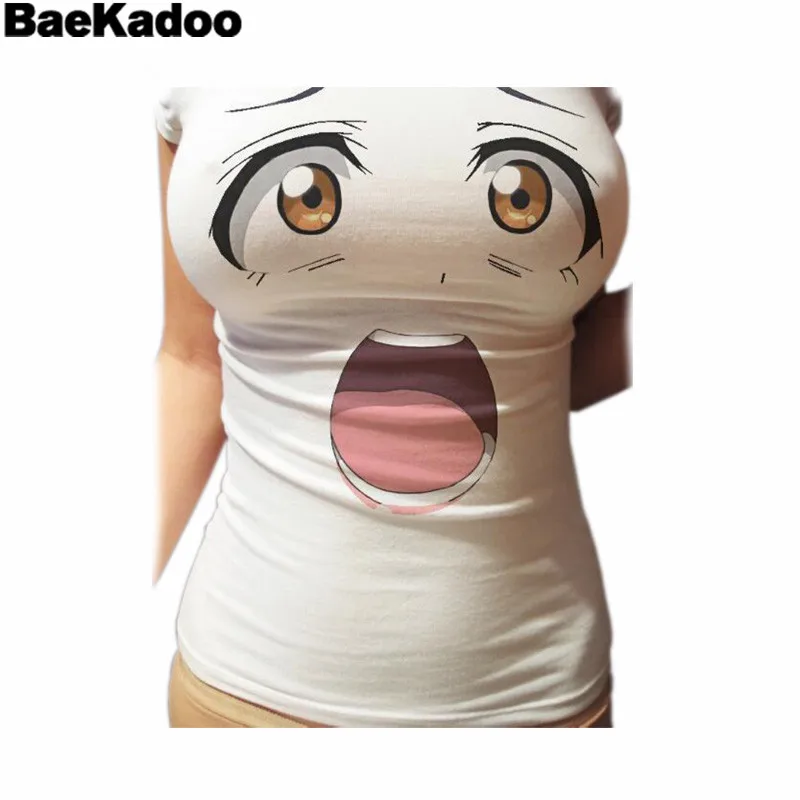 Новая женская футболка BAEKADOO в стиле Харадзюку хлопковые повседневные забавные