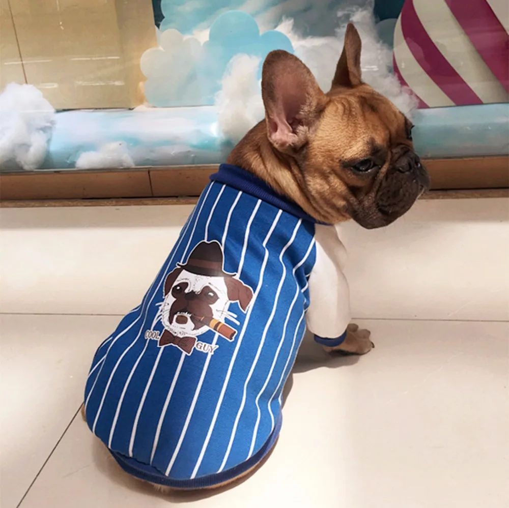 Y5 Модные полосатые толстовки с капюшоном в виде бульдога пальто бейсбольном