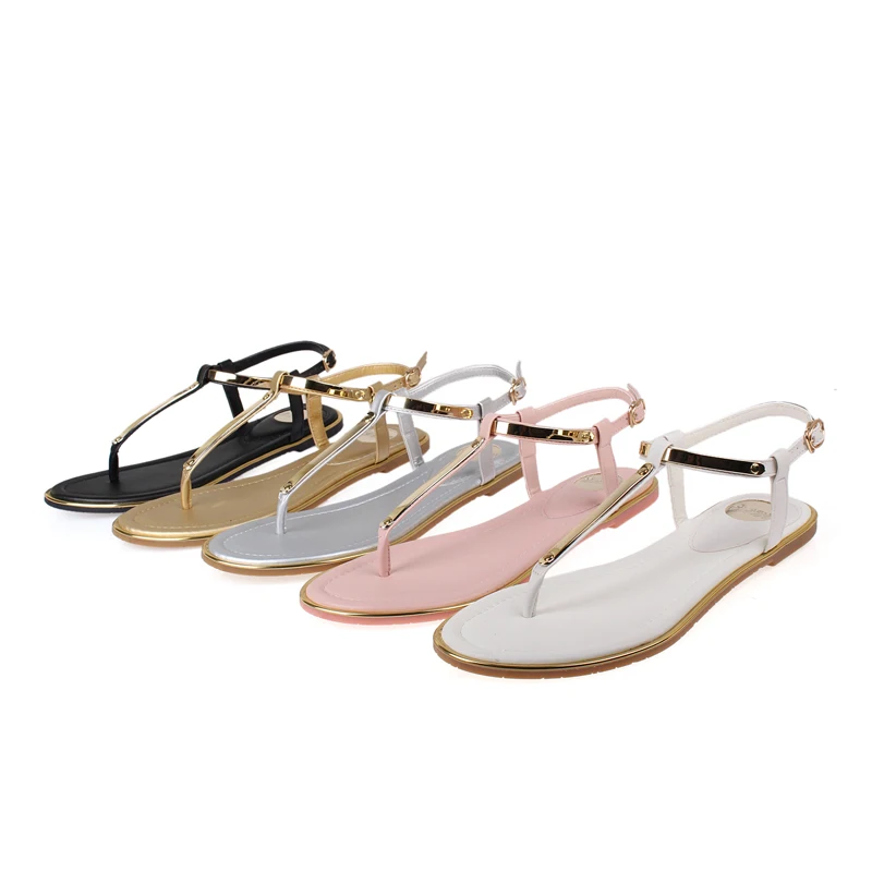 Женские шлепанцы на плоской подошве Teahoo пляжная обувь с блестками и ремешком