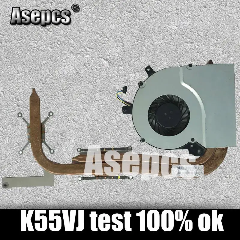 Asepcs оригинальный радиатор для ноутбука For Asus K55VJ K55VM процессор GPU охлаждения с