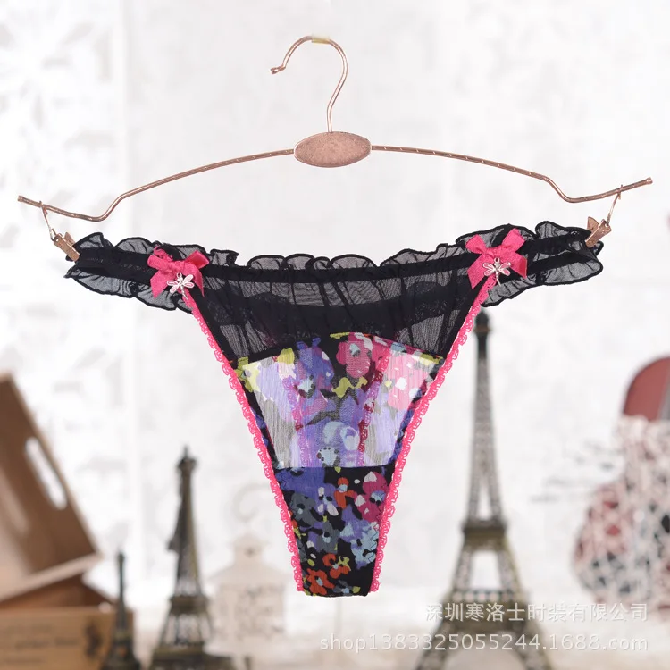 Женские сексуальные стринги марлевые трусики XXXL 4XL принт Большие размеры для