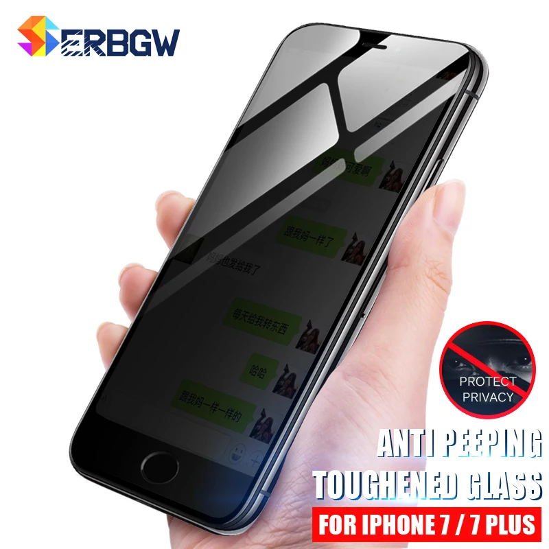 Антишпионское Защитное стекло для iPhone 6, 6 S, 7, 8 Plus, X, XS, XR, закаленное защитное стекло для экрана, Защитная пленка для iPhone Xs Max