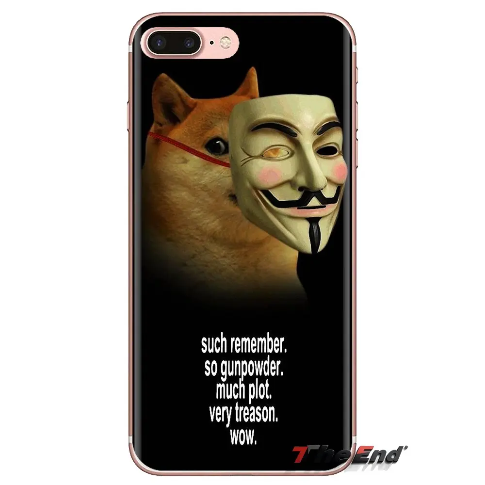 Для iPod Touch Apple iPhone 4 4S 5 5S SE 5C 6 6S 7 8 X XR XS Plus MAX прозрачные мягкие чехлы Doge интернет
