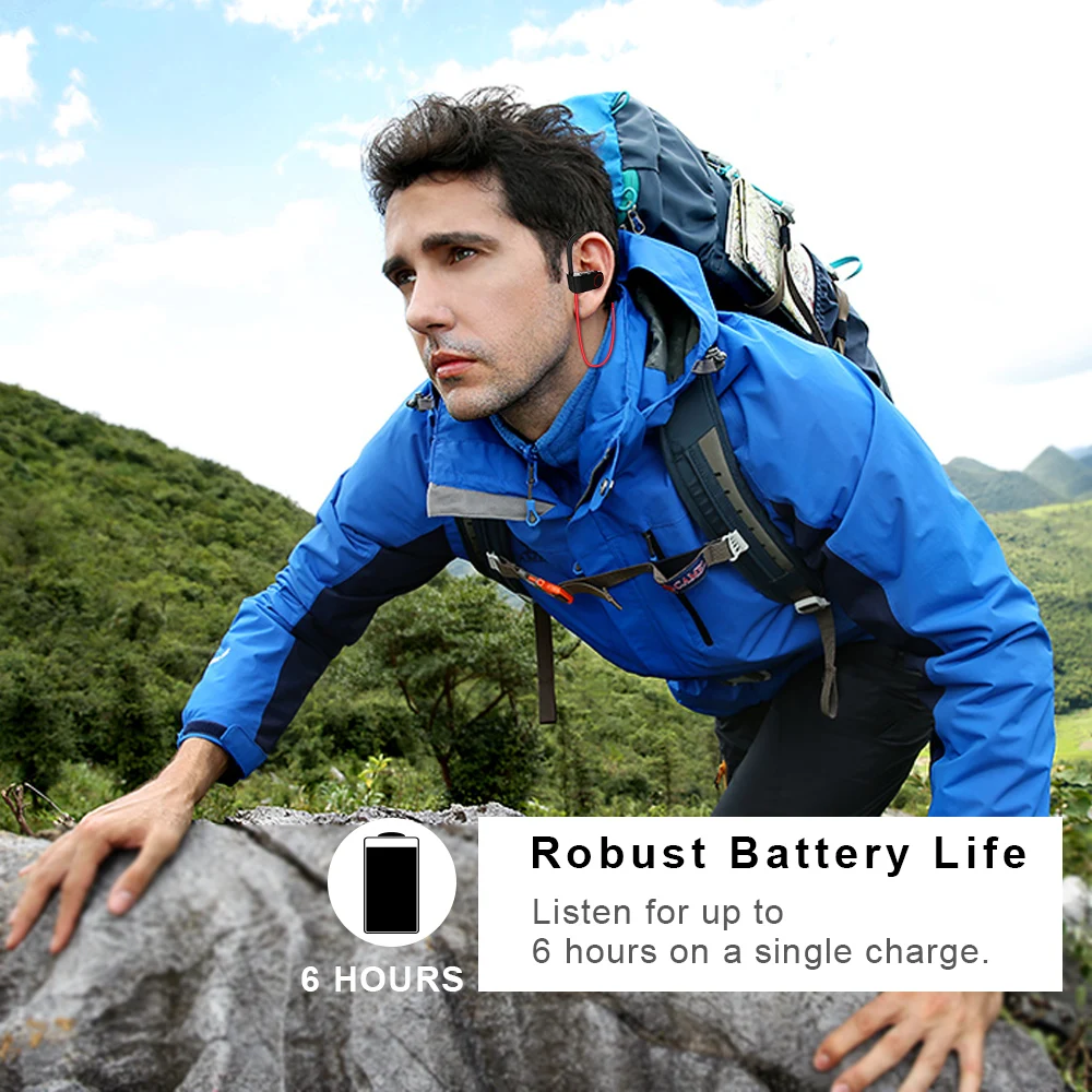Alwup Bluetooth наушники IPX4 водонепроницаемый Беспроводные Спорт бас bluetooth с микрофоном