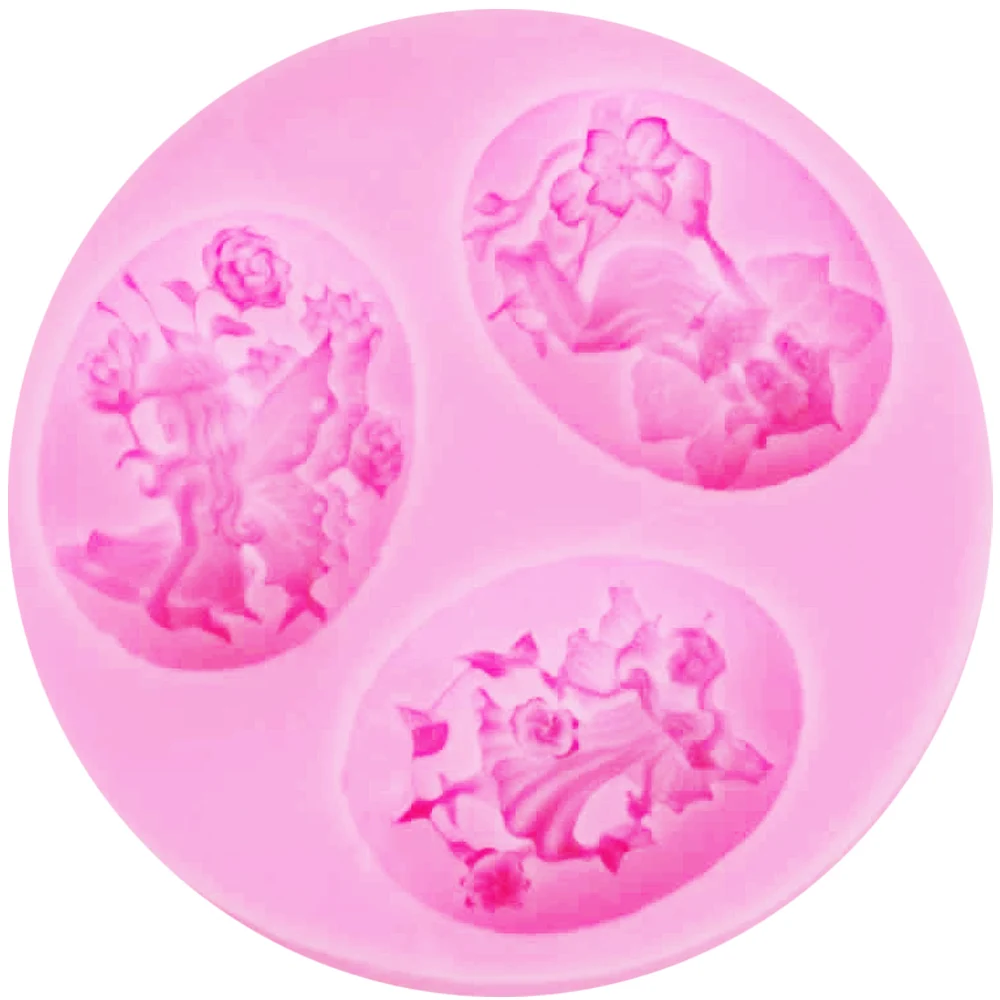 F1186 эпоксидная УФ-смола Феи Ангел цветок силиконовые формы инструменты для