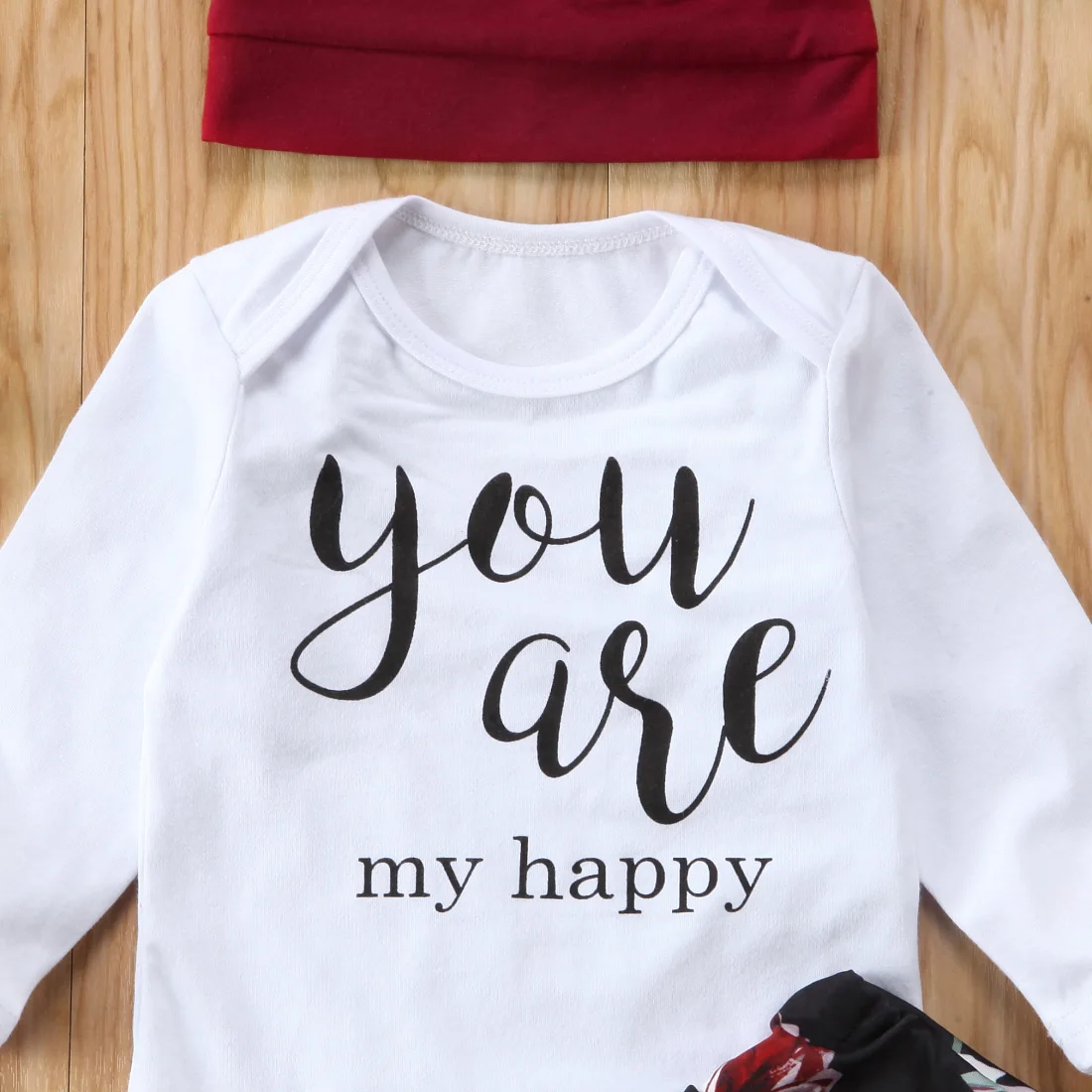 Комплект одежды из 3 предметов для новорожденных и маленьких девочек хлопковый