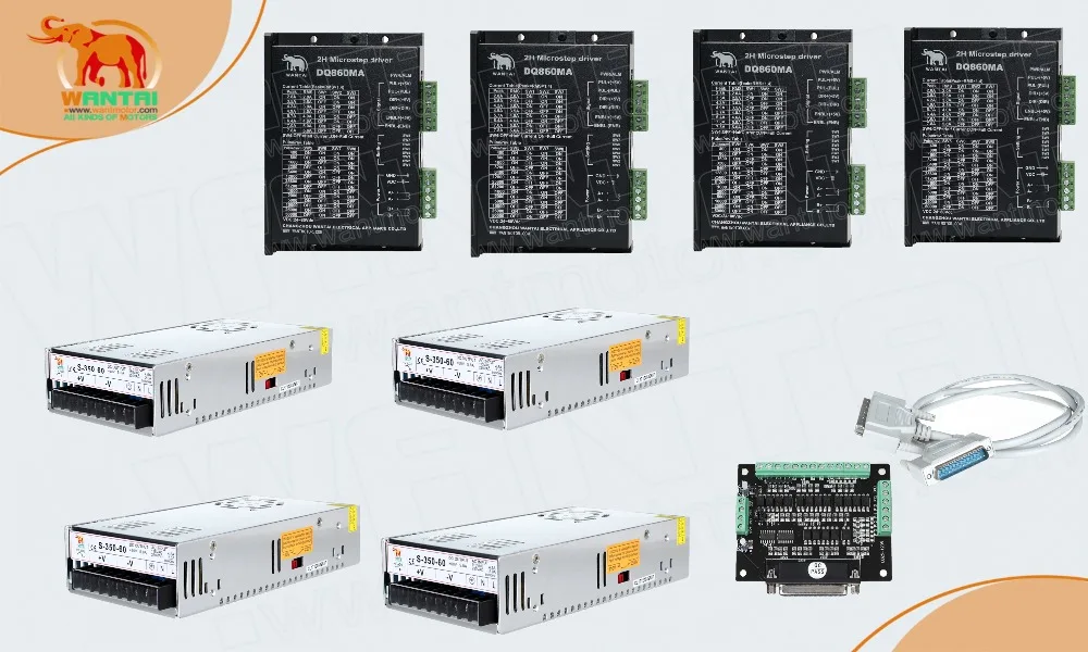 4 шт. DQ860MA драйверы 7.8A/80VDC 256 микростеп и 350 Вт 60VDC Мощность поставщиков CNC 3D