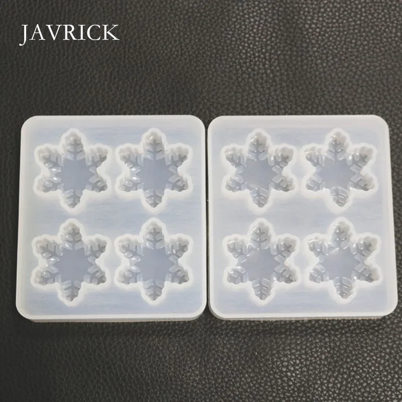 Cute Pet Paw Snowflake Pendant Silicone Resin Mold DIY Earrings Necklace Keychain Accessories Jewelry Making Tools