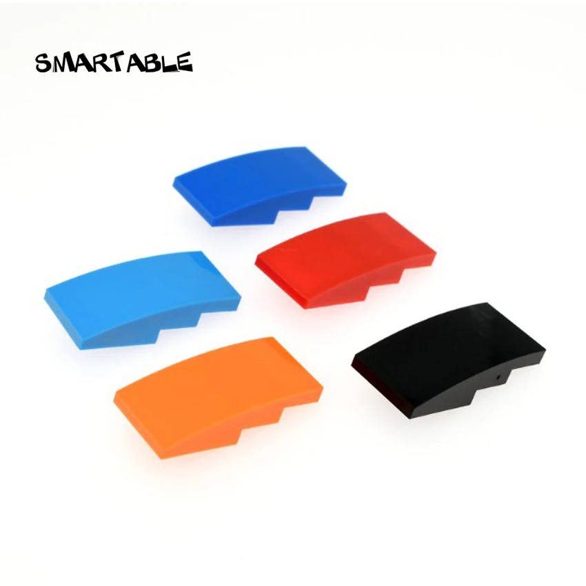 Smartable склон изогнутый 4x2 без шпилек строительные блоки MOC части DIY обучающие